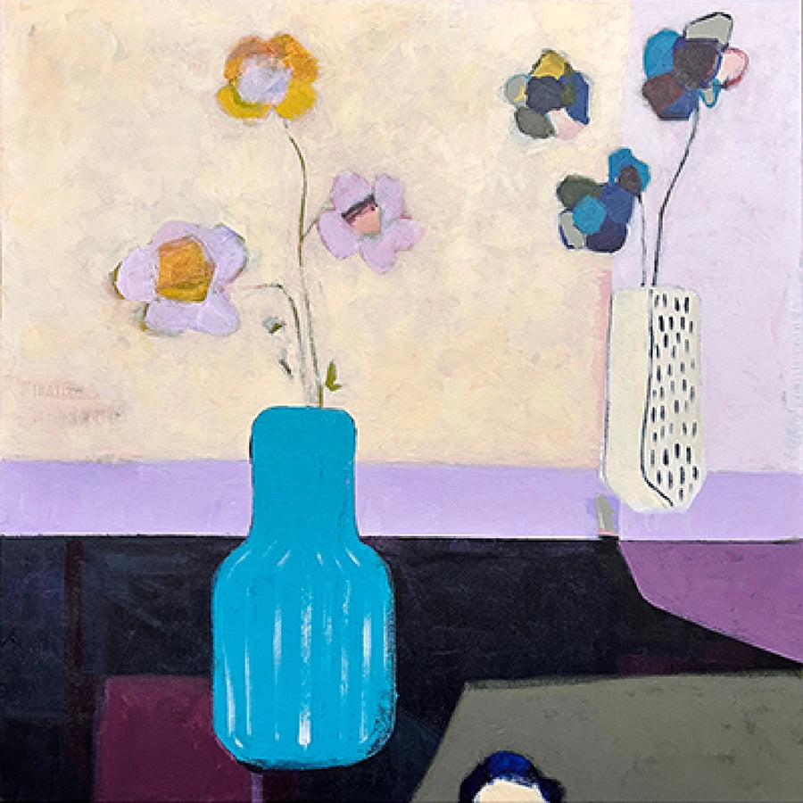 Blue Vase Art Canvas Print