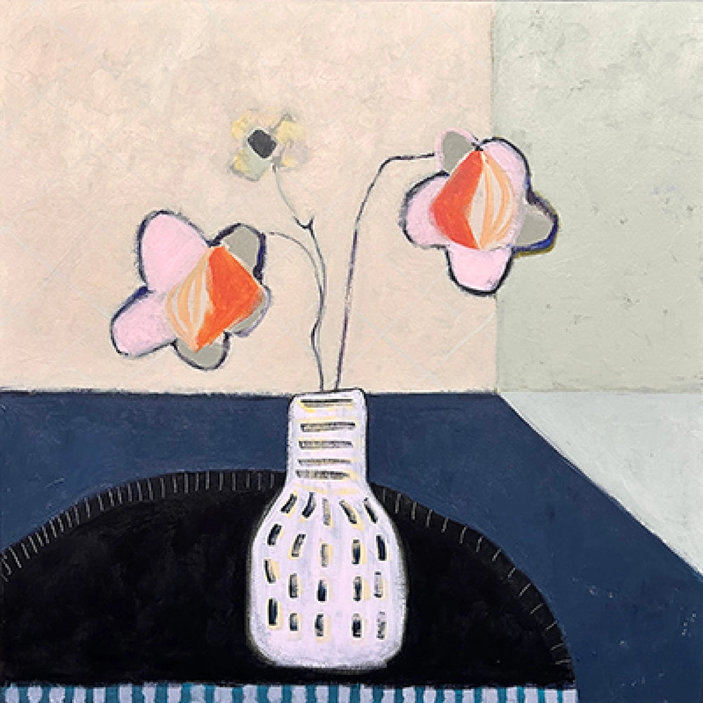 Pink Vase Art Canvas Print