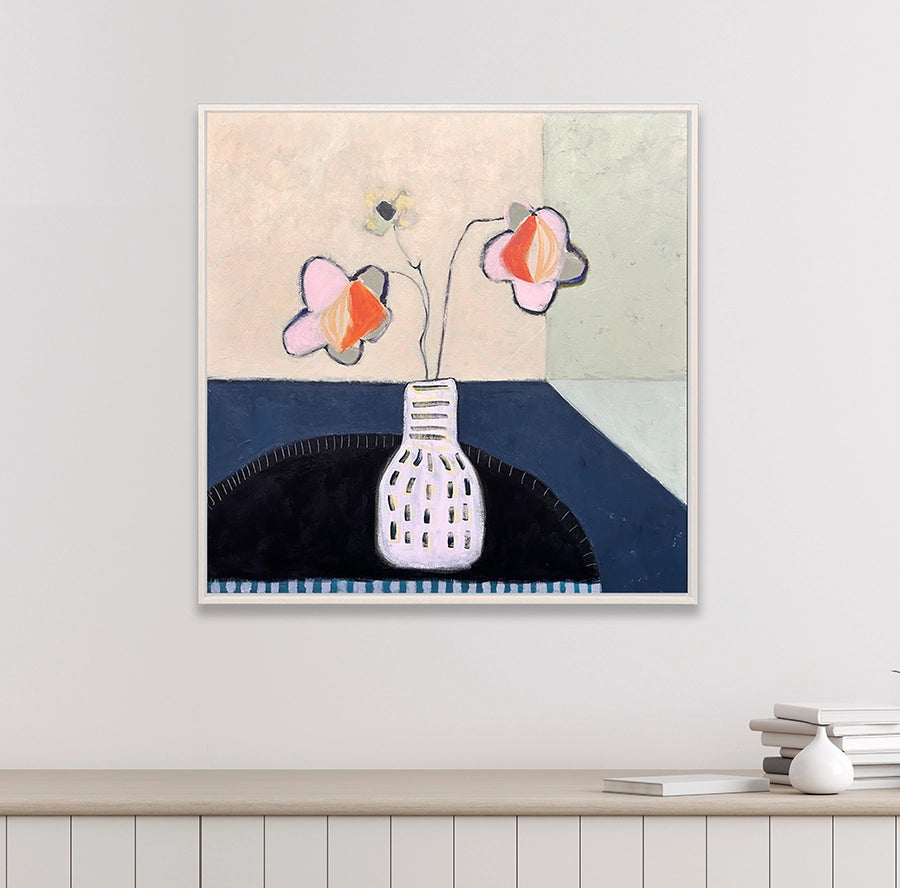 Pink Vase Art Canvas Print